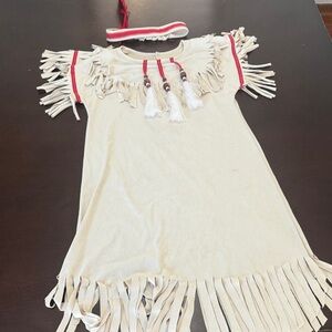 Kids Fringe Costume Dress with Headband